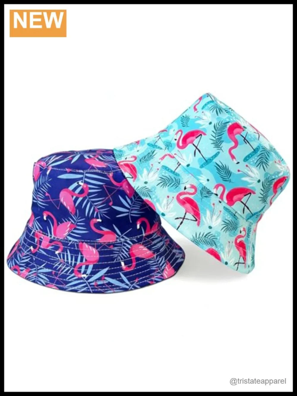 Reversible Flamingo Bucket Hat for Women Men Sun Protection Packable